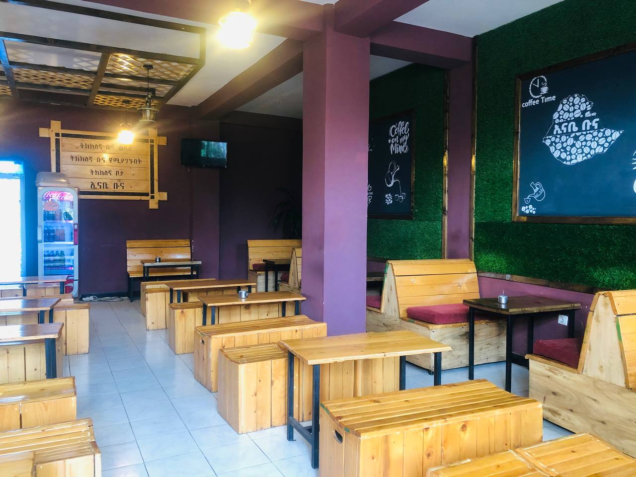 Interior of Enabe cafe